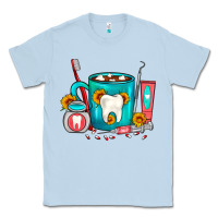 Dusty Blue Dentist Coffee Classic Tee - FaDigitalArtStudio