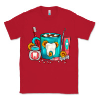 Red Dentist Coffee Classic Tee - FaDigitalArtStudio