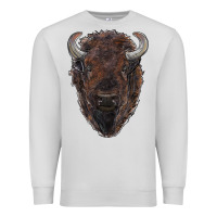 Dove Grey american bison Premium Sweatshirt - RanaPortraitStore