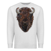 Oatmeal Heather american bison Premium Sweatshirt - RanaPortraitStore