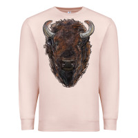 Pale Pink american bison Premium Sweatshirt - RanaPortraitStore