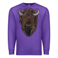 Purple american bison Premium Sweatshirt - RanaPortraitStore