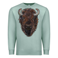 Seafoam american bison Premium Sweatshirt - RanaPortraitStore