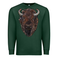 Sports Green american bison Premium Sweatshirt - RanaPortraitStore