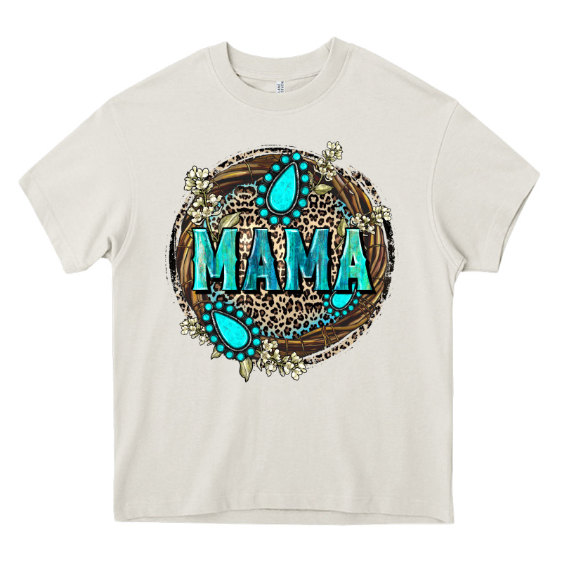 Mama With Gemstone Leopard Mother's Day Heavy Core Tee by FaDigitalArtStudio | Teevron