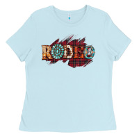 Baby Blue Rodeo Christmas Ladies Tee - CowhideDigitalArt