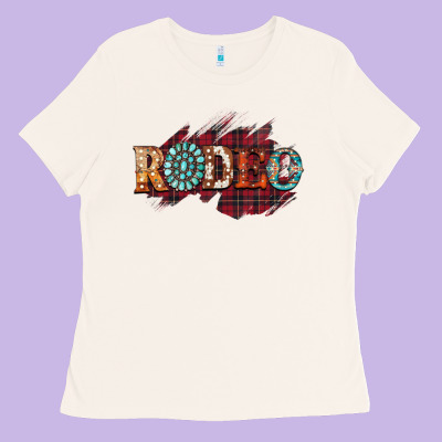Rodeo Christmas Ladies Tee Designed By Cowhidedigitalart