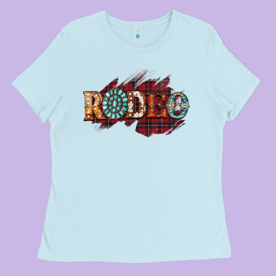 Rodeo Christmas Ladies Tee Designed By Cowhidedigitalart