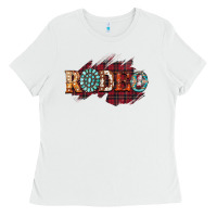 White Rodeo Christmas Ladies Tee - CowhideDigitalArt