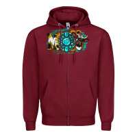 Burgundy Moo Mothers Zipper Hoodie - Jasminsmagicworld