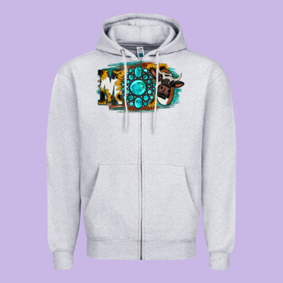 Moo Mothers Zipper Hoodie Designed By Jasminsmagicworld