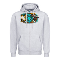 Heather Grey Moo Mothers Zipper Hoodie - Jasminsmagicworld