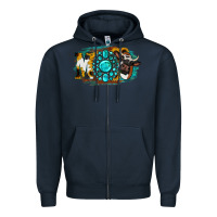 Navy Moo Mothers Zipper Hoodie - Jasminsmagicworld