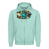 Seafoam Moo Mothers Zipper Hoodie - Jasminsmagicworld
