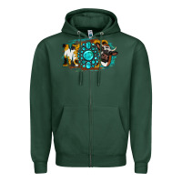 Sports Green Moo Mothers Zipper Hoodie - Jasminsmagicworld
