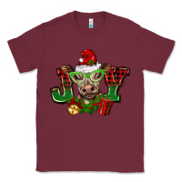Burgundy christmas joy cow Classic Tee - BarkalooDesign