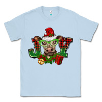 Dusty Blue christmas joy cow Classic Tee - BarkalooDesign