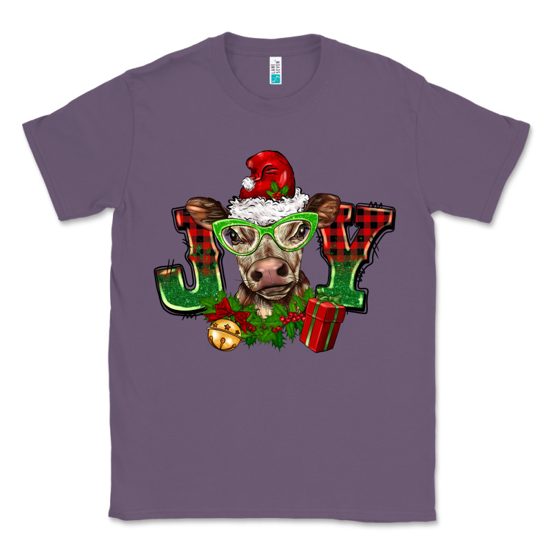 Christmas Joy Cow Classic Tee by BarkalooDesign | Teevron