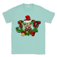 Seafoam christmas joy cow Classic Tee - BarkalooDesign