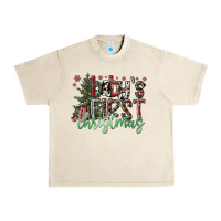 Sandshell Baby's First Christmas Urban Heavy Tee - CowhideDigitalArt