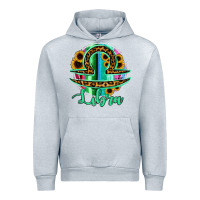 Heather Grey Libra Zodiac Sign Sunflower Leopard Serape Urban Hoodie - RanaPortraitStore