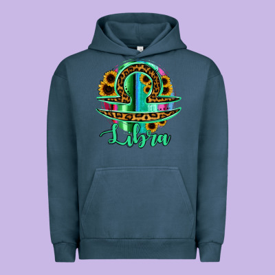 Libra Zodiac Sign Sunflower Leopard Serape Urban Hoodie Designed By Ranaportraitstore