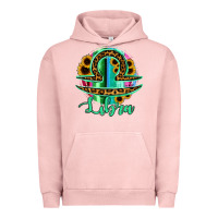Pigment Salmon Libra Zodiac Sign Sunflower Leopard Serape Urban Hoodie - RanaPortraitStore