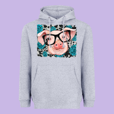 Gemstone And Cowhide Pig Heavyweight Hoodie Designed By Ranaportraitstore