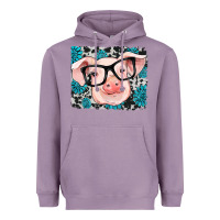 Lavender gemstone and cowhide pig Heavyweight Hoodie - RanaPortraitStore