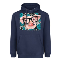 Navy gemstone and cowhide pig Heavyweight Hoodie - RanaPortraitStore
