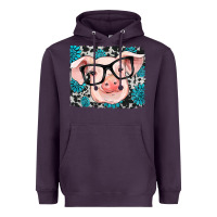 Plum gemstone and cowhide pig Heavyweight Hoodie - RanaPortraitStore