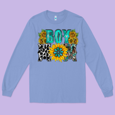 Boy Mom Long Sleeve Tee Designed By Racoondesign
