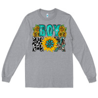 Heather Grey boy mom Long Sleeve Tee - RacoonDesign