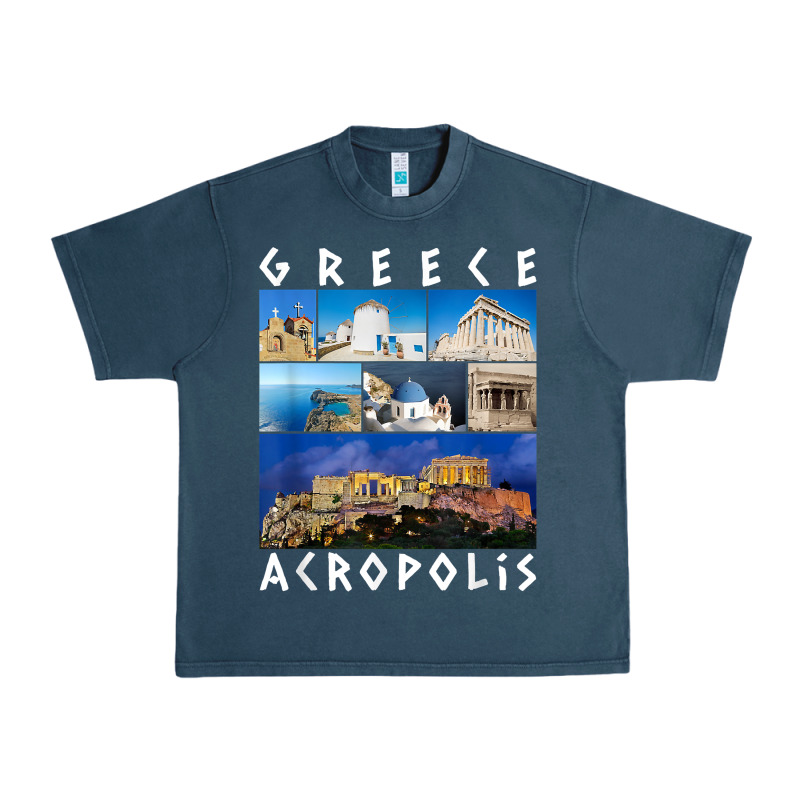 Greece Acropolis Famous Sights Gallery Traveler Souvenir T Shirt Urban Heavy Tee by baoMotion | Teevron