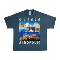 Midnight Navy greece acropolis famous sights gallery traveler souvenir t shirt Urban Heavy Tee - baoMotion