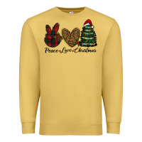 Antique Gold peace love christmas Premium Sweatshirt - RanaPortraitStore