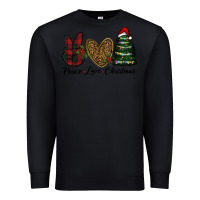 Black peace love christmas Premium Sweatshirt - RanaPortraitStore