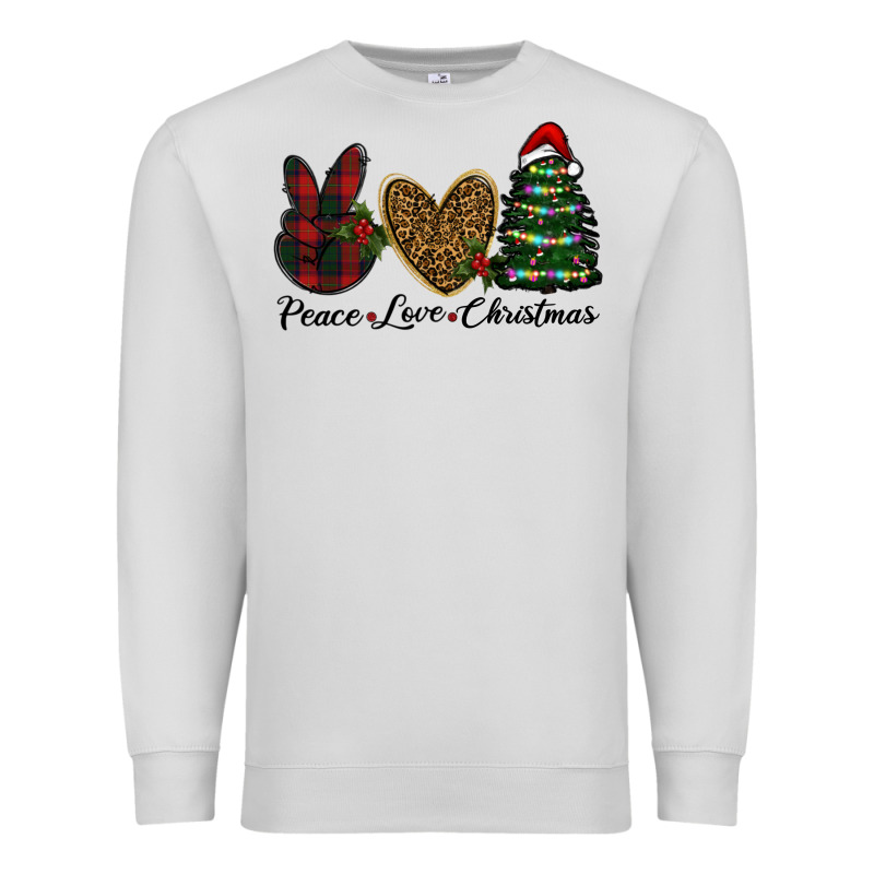 Peace Love Christmas Premium Sweatshirt by RanaPortraitStore | Teevron