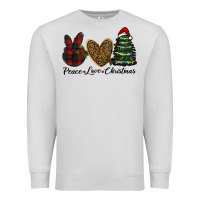 Dove Grey peace love christmas Premium Sweatshirt - RanaPortraitStore