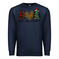 Navy peace love christmas Premium Sweatshirt - RanaPortraitStore