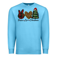 Ocean Blue peace love christmas Premium Sweatshirt - RanaPortraitStore