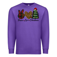 Purple peace love christmas Premium Sweatshirt - RanaPortraitStore