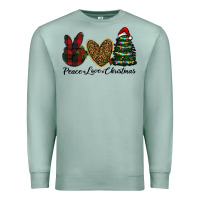 Seafoam peace love christmas Premium Sweatshirt - RanaPortraitStore