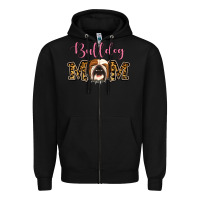 Black Bulldog Mom Zipper Hoodie - Jasminsmagicworld