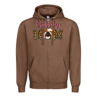 Chestnut Bulldog Mom Zipper Hoodie - Jasminsmagicworld