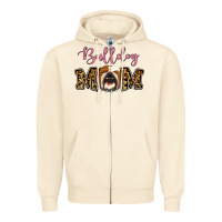Sandshell Bulldog Mom Zipper Hoodie - Jasminsmagicworld