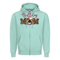 Seafoam Bulldog Mom Zipper Hoodie - Jasminsmagicworld