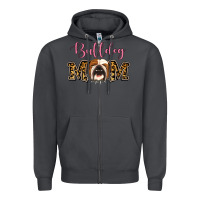 Smoke Bulldog Mom Zipper Hoodie - Jasminsmagicworld