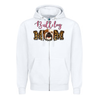 White Bulldog Mom Zipper Hoodie - Jasminsmagicworld