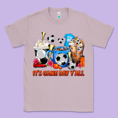 It's Game Day Y'all Soccer Coffee Cups Classic Tee Designed By Fadigitalartstudio